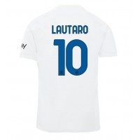Koszulka piłkarska Inter Milan Lautaro Martinez #10 Strój wyjazdowy 2023-24 tanio Krótki Rękaw
